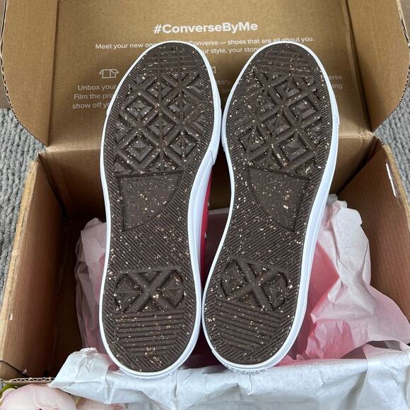 NEW Womens Size 8.5 Custom Converse CTAS Lift Hi Floral Embroidery Platform Shoe - Picture 8 of 9